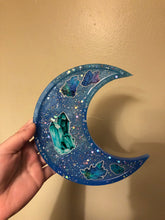 Load image into Gallery viewer, Blue Crystal Moon Tray