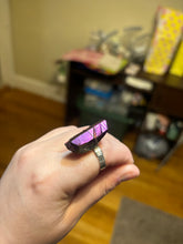 Load image into Gallery viewer, Purple Titanium Quartz Ring (Adjustable)
