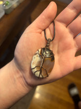 Load image into Gallery viewer, Crazy Lace Agate Tree Wire Wrapped Necklace
