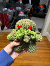 Load image into Gallery viewer, Mini Cthulhu Crochet Plushie
