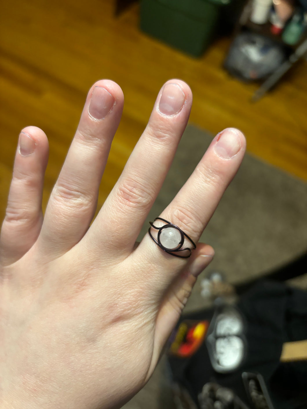 Rose Quartz Ring (Size 8)