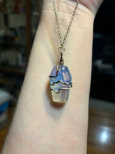 Load image into Gallery viewer, Opalite Crystal Coffin Necklace
