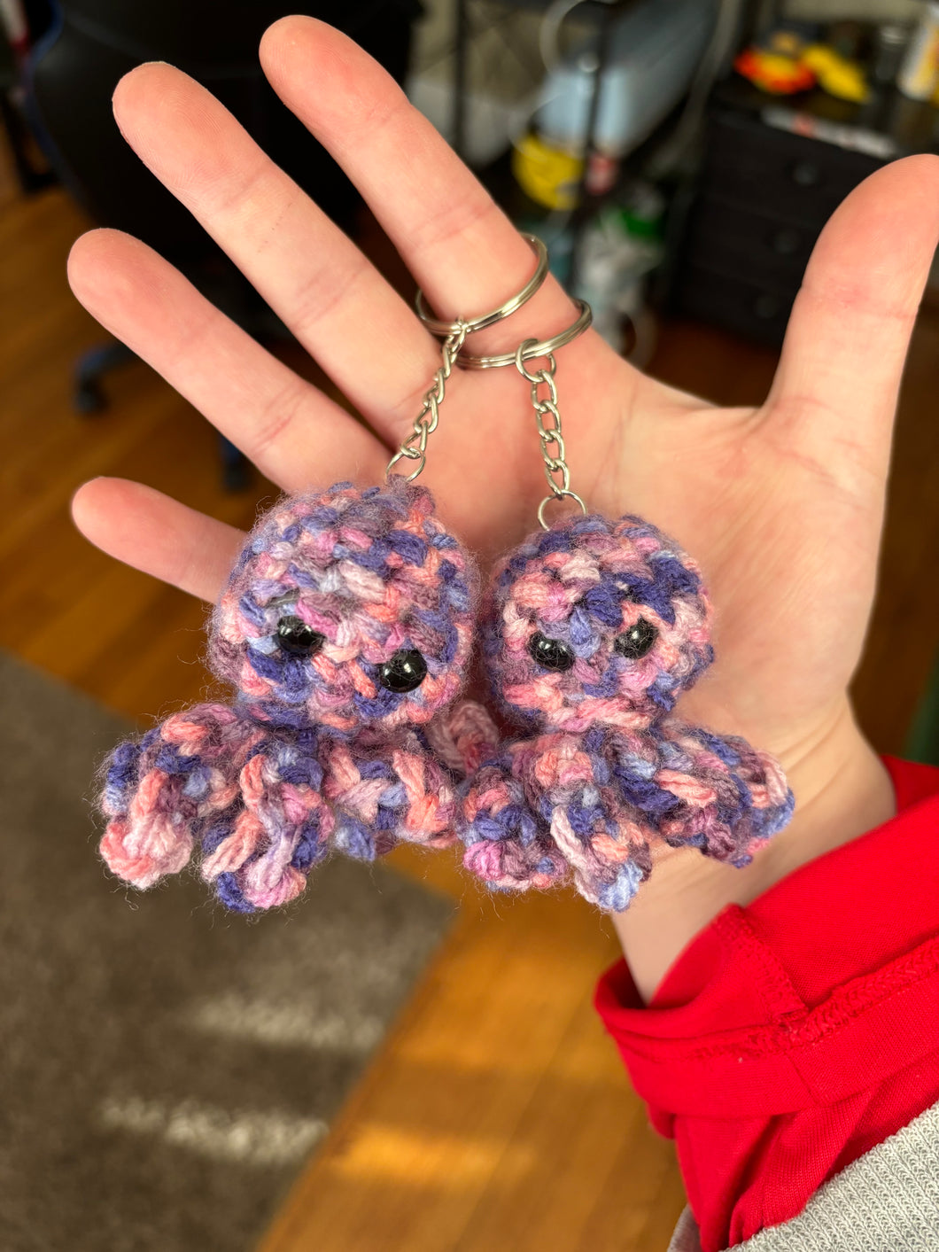 Mini Crocheted “Mystical” Octopus Plushie Keychain