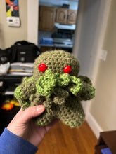 Load image into Gallery viewer, Mini Cthulhu Crochet Plushie

