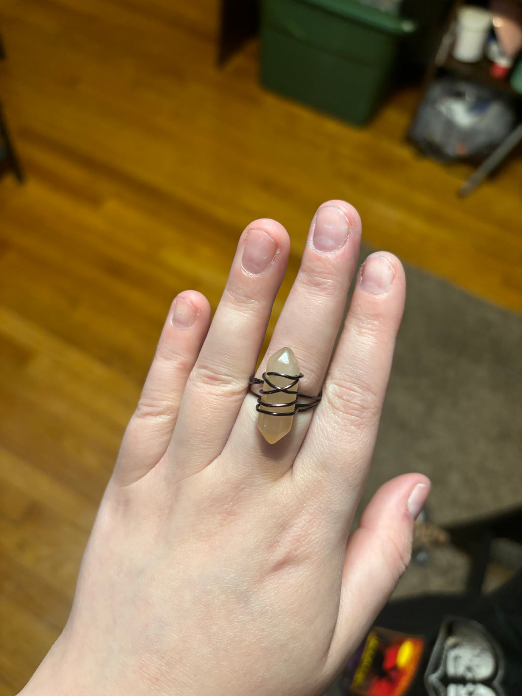Flower Agate Ring (Size 7)