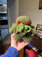 Load image into Gallery viewer, Mini Cthulhu Crochet Plushie
