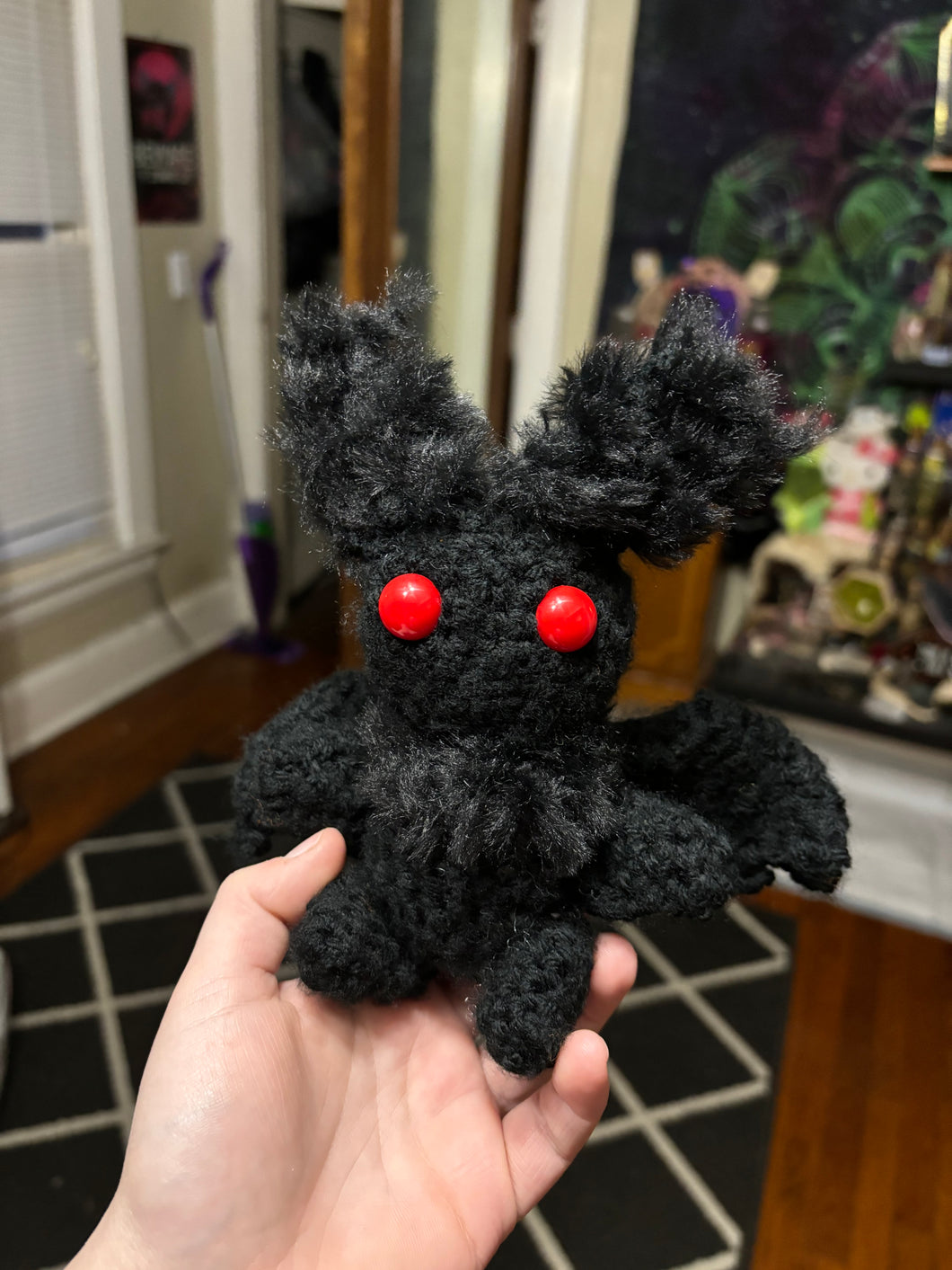 MTO Mini Crochet Mothman Plushie