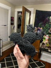 Load image into Gallery viewer, MTO Mini Crochet Mothman Plushie
