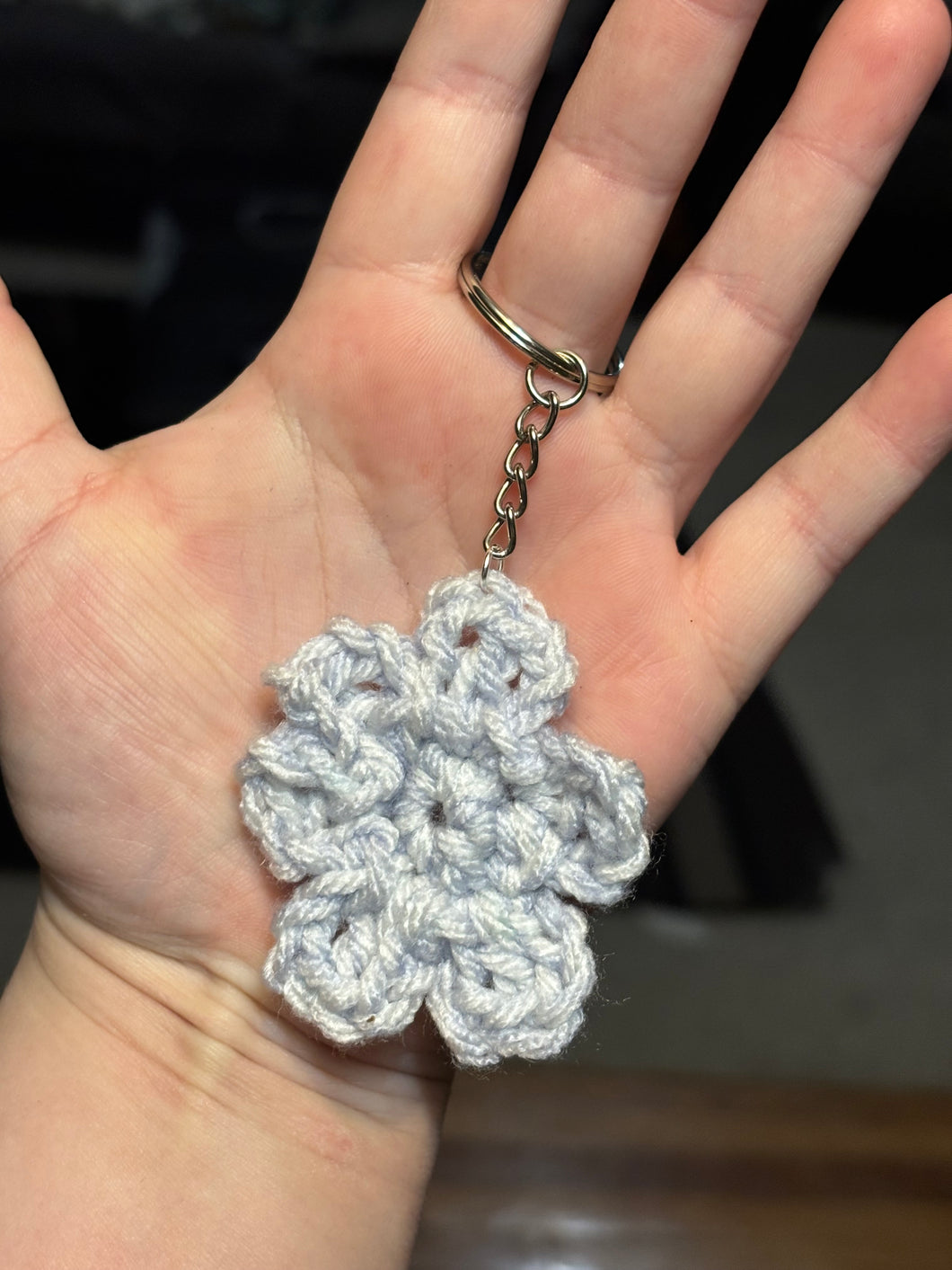 Crochet Flower Keychain