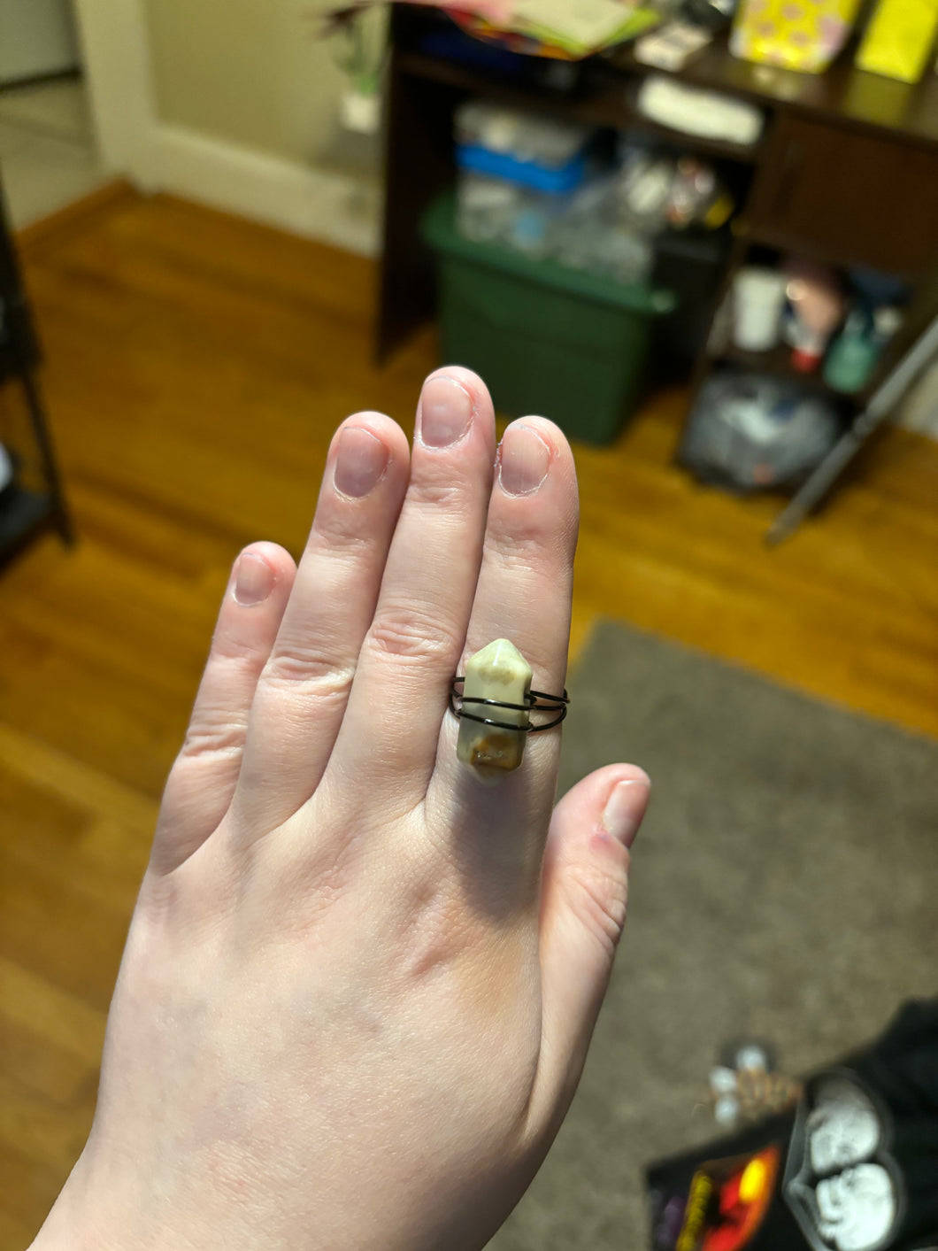 Agate Wire Wrapped Ring (Size 7)