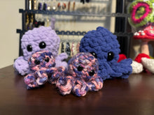 Load image into Gallery viewer, Mini Crocheted “Mystical” Octopus Plushie Keychain
