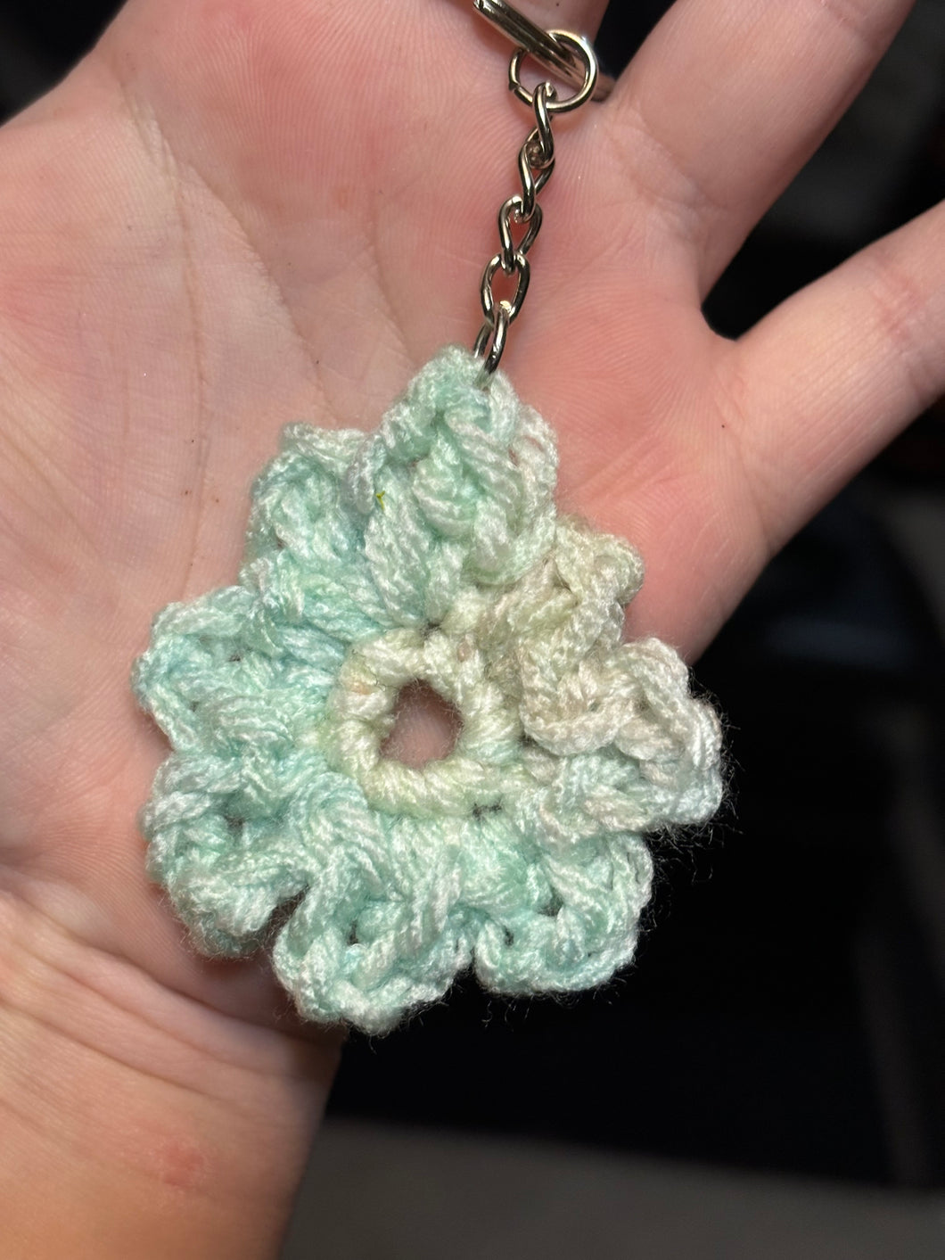Crochet Flower Keychain