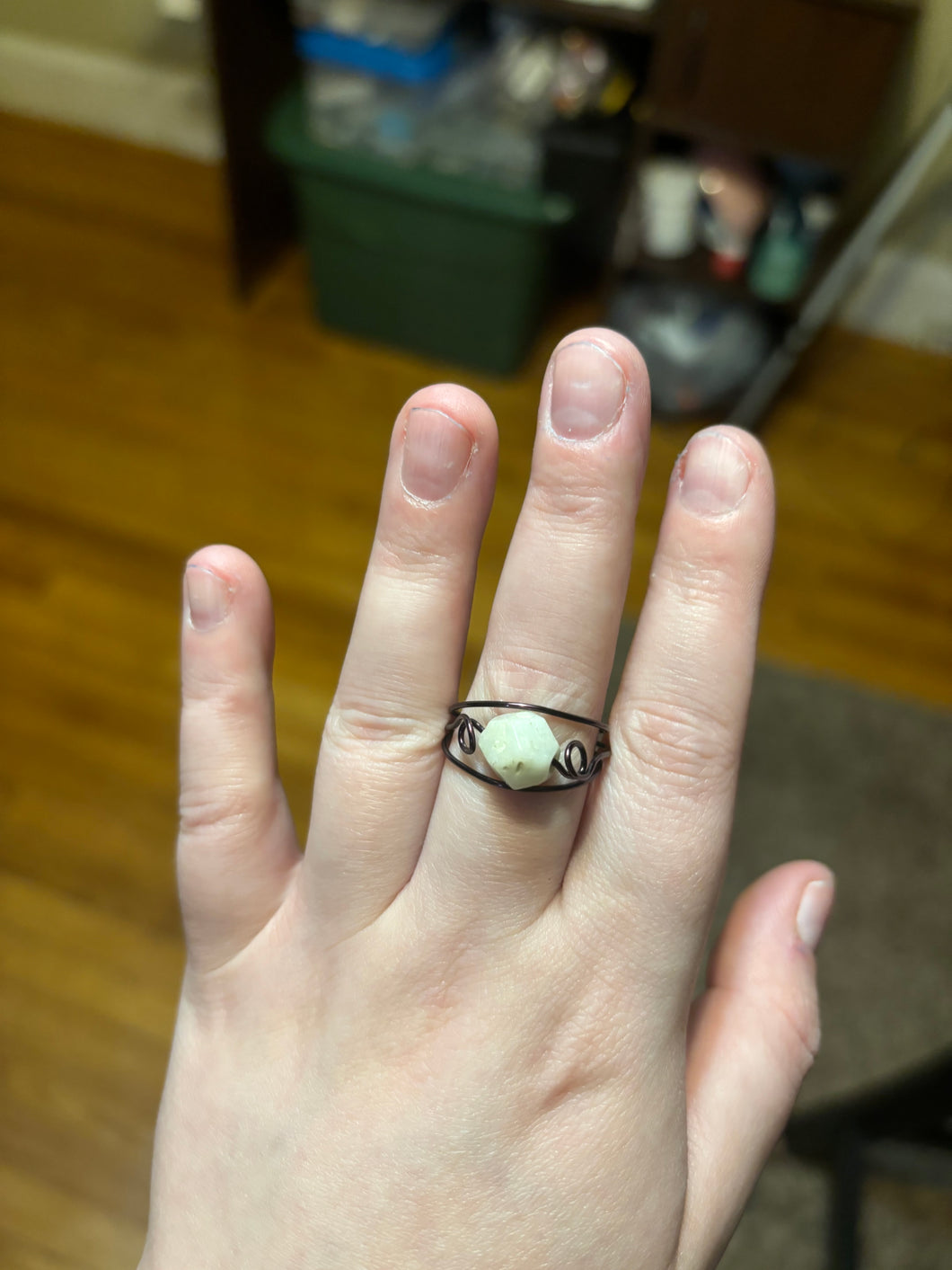 Agate Wire Wrapped Ring (Size 7)