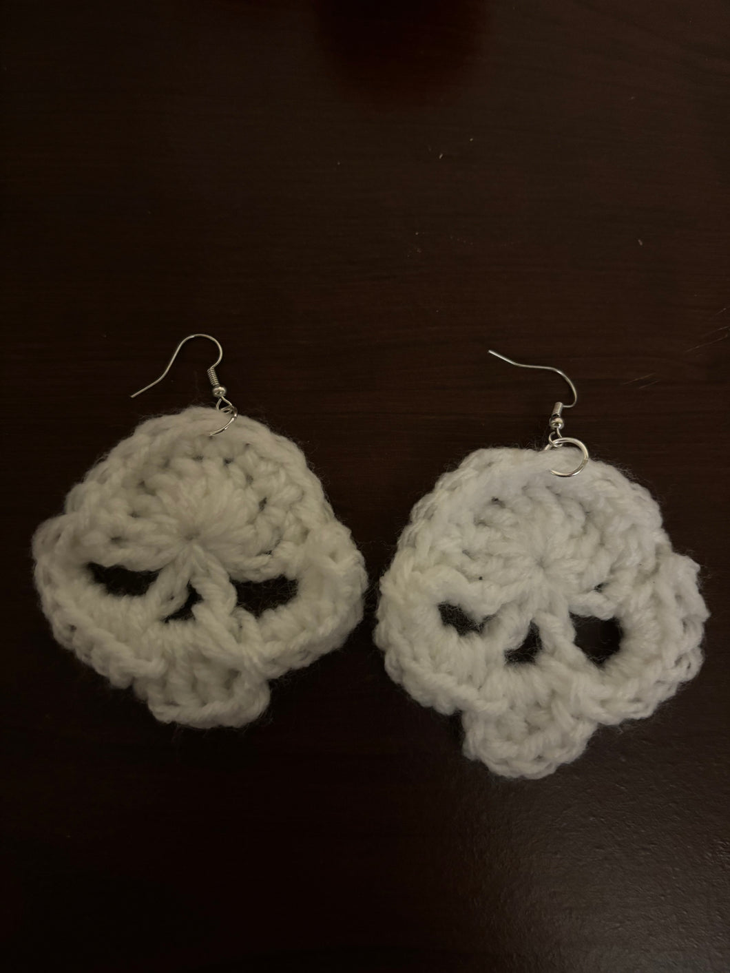 Crochet Skull Earrings