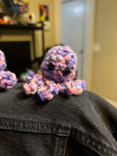 Load image into Gallery viewer, Mini Crocheted “Mystical” Octopus Plushie Keychain
