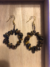 Load image into Gallery viewer, Tigers Eye Crystal Chip Earrings
