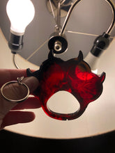 Load image into Gallery viewer, Red and Black Paw Self Defense Keychain
