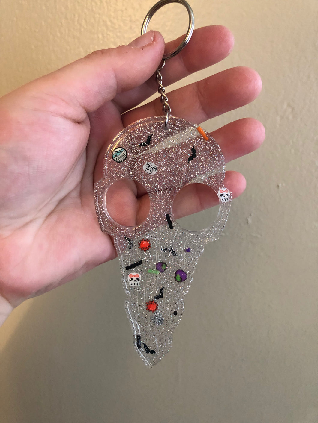 Spooky Holographic Glitter Self-Defense Keychain Collection