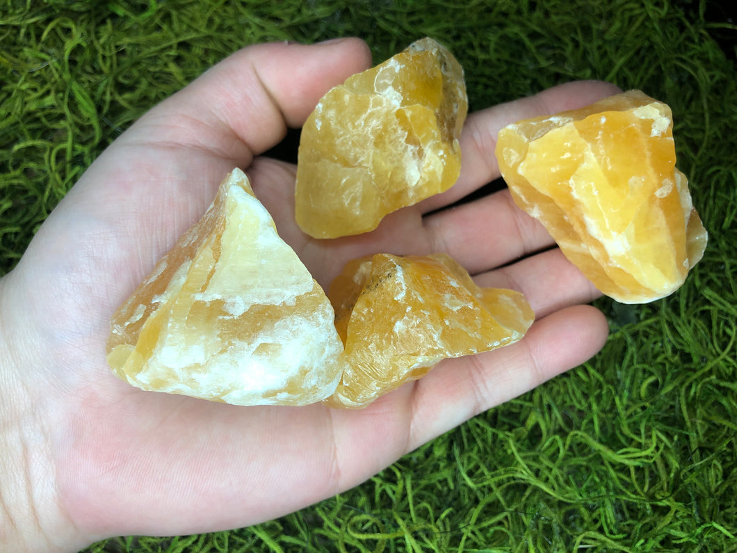 Raw Orange Calcite Chunk