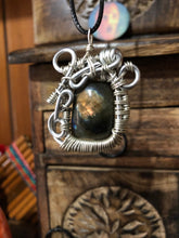 Load image into Gallery viewer, Labradorite Wire Wrapped Necklace
