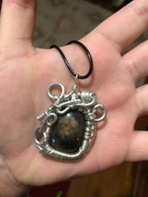 Load image into Gallery viewer, Labradorite Wire Wrapped Necklace
